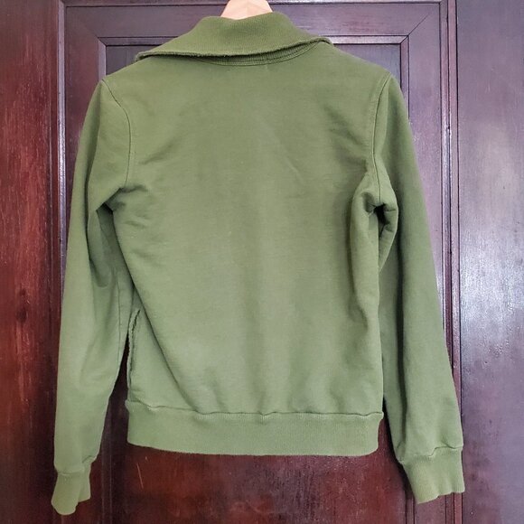 Vintage Urban Outfitters Lux asymmetrical button-up cotton sweatshirt with - Picture 3 of 5